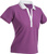 Damen Poloshirt ~ purple/wei M