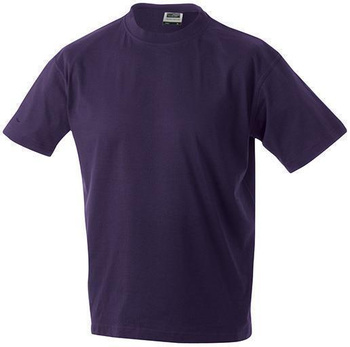 Komfort T-Shirt Rundhals  ~ aubergine S