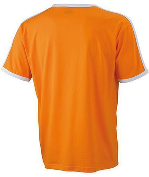 Kontrast Kontrast T-Shirt von James & Nicholson ~ orange/wei S