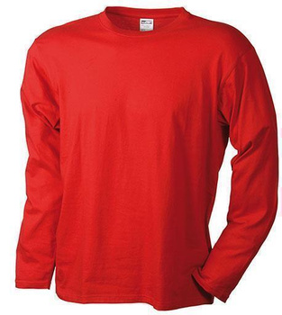 Trendiges Langarm T-Shirt ~ rot 3XL