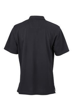 Herren Poloshirt Plain ~ schwarz/schwarz-wei XL