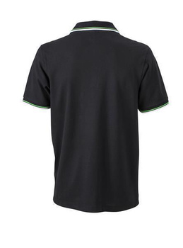 Herren Coldblack Poloshirt ~ schwarz/wei/limegrn XL