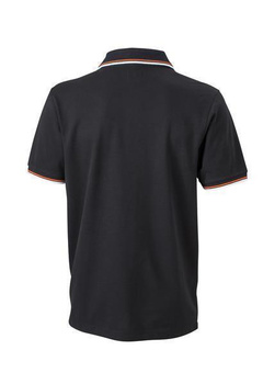 Herren Coldblack Poloshirt ~ schwarz/wei/orange S