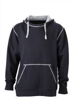 Modisches Kapuzensweatshirt ~ schwarz,grau M