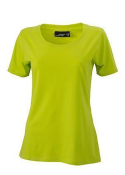 Damen T-Shirt mit Single-Jersey ~ acid-gelb 3XL