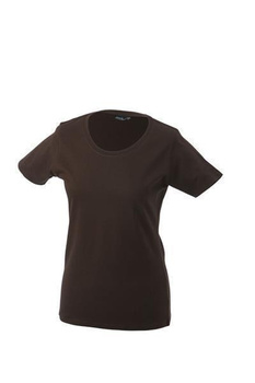 Damen T-Shirt mit Single-Jersey ~ braun XXL