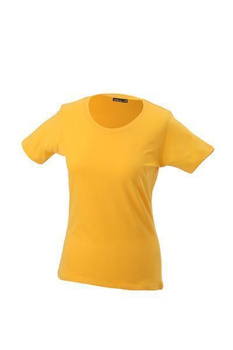 Damen T-Shirt mit Single-Jersey ~ goldgelb S