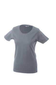 Damen T-Shirt mit Single-Jersey ~ heathergrau XL
