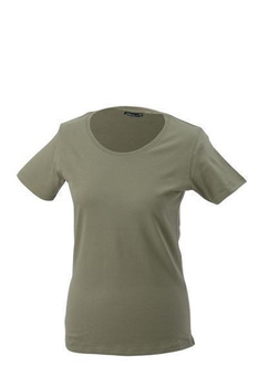 Damen T-Shirt mit Single-Jersey ~ khaki L