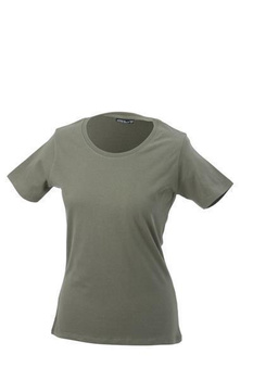 Damen T-Shirt mit Single-Jersey ~ olive 3XL