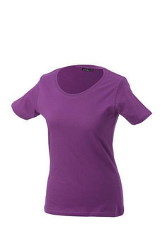 Damen T-Shirt mit Single-Jersey ~ purple XL