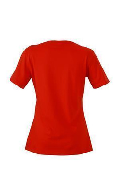 Damen T-Shirt mit Single-Jersey ~ tomatenrot M