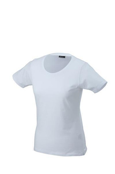 Damen T-Shirt mit Single-Jersey ~ wei L