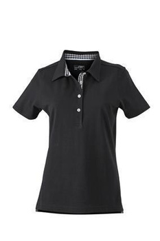 Damen Poloshirt Plain ~ navy/wei XL
