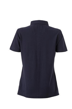 Damen Poloshirt Plain ~ navy/rot XXL