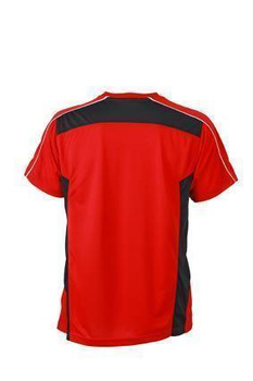 Funktions T-Shirt von James&Nicholson ~ rot/schwarz XL