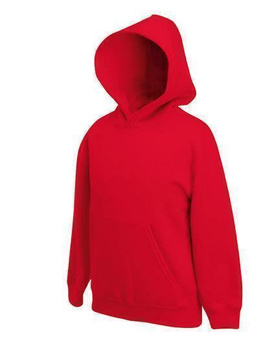 Kinder Sweatshirt mit Kapuze ~ Rot 140