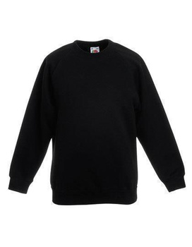 Kinder Raglan Sweatshirt ~ Schwarz 104