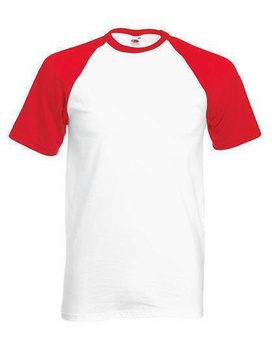 Baseball T-Shirt~ Wei/Rot S