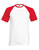 Baseball T-Shirt~ Wei/Rot XXL