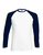 Baseball Langarm T-Shirt ~ Wei/Deep Navy M