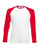Baseball Langarm T-Shirt ~ Wei/Rot S