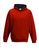 Kinder Kapuzen Sweatshirt ~ Fire Red/Jet Black 7/8 (M)