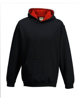 Kinder Kapuzen Sweatshirt ~ Jet Black/Fire Red 12/13 (XL)
