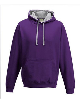 Kapuzensweatshirt ~ Purple/Heather Grey S