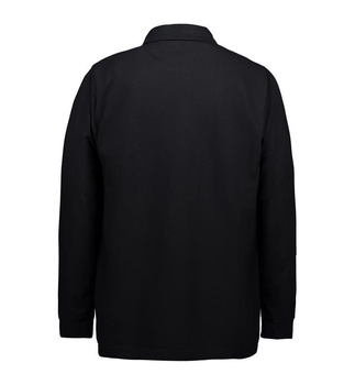 PRO Wear Langarm Poloshirt | Tasche Schwarz XL
