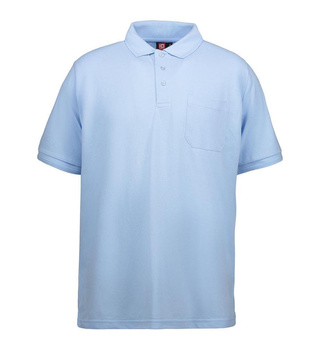 Klassisches Poloshirt | Tasche Hellblau XS