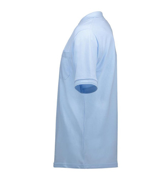 Klassisches Poloshirt | Tasche Hellblau M