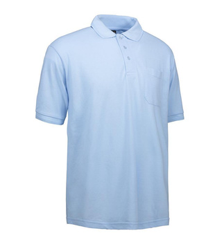 Klassisches Poloshirt | Tasche Hellblau S