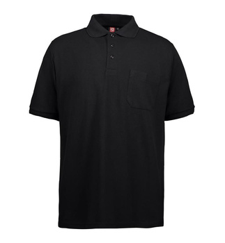 Klassisches Poloshirt | Tasche Schwarz 4XL