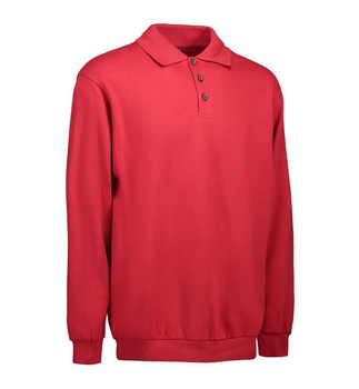 Klassisches Polo-Sweatshirt Rot M