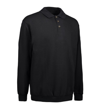 Klassisches Polo-Sweatshirt Schwarz S