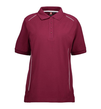 ID PRO Wear Damen Poloshirt | Paspel Bordeaux XL