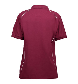ID PRO Wear Damen Poloshirt | Paspel Bordeaux 4XL
