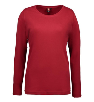 ID Interlock Damen Langarm T-Shirt Rot S