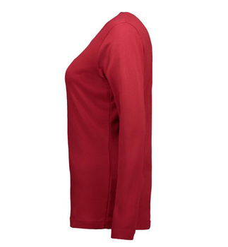 ID Interlock Damen Langarm T-Shirt Rot 3XL