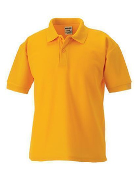 Kinder Poloshirt von Russell ~ Gelb 90 (XS)