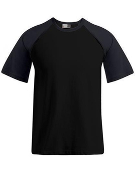 Herren Raglan T-Shirt ~ Schwarz/Charcoal (Solid) M