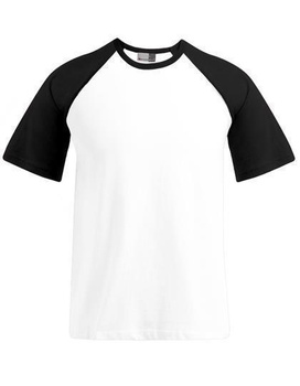 Herren Raglan T-Shirt ~ Wei/Schwarz XS