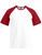 Herren Raglan T-Shirt ~ Wei/Rot M