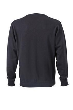Herren Sweatshirt V-Ausschnitt ~ schwarz XL