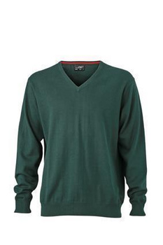 Herren Sweatshirt V-Ausschnitt ~ forest-grn XL