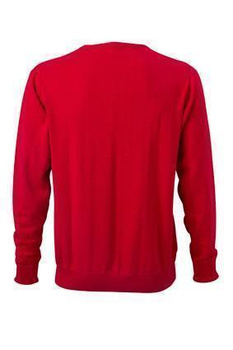 Herren Sweatshirt V-Ausschnitt ~ rot S