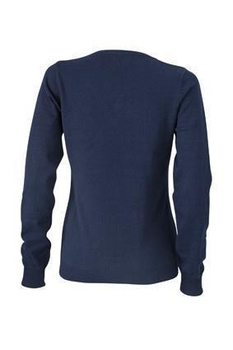 Damen Sweatshirt mit V-Ausschnitt ~ navy XL
