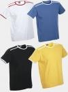 Soccer T-Shirt Kontrast wei/rot XXL
