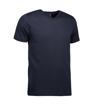 T-TIME Herren T-Shirt | V-Ausschnitt ~ Navy L
